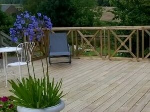 Garde-corps double en bois H.1 x L.2,10 m – Image 2