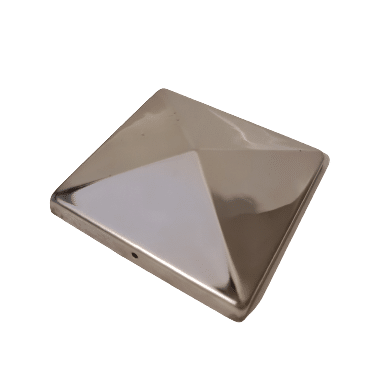 Chapeau de poteau 140×140 inox pyramide