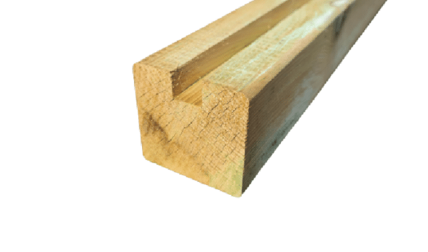Poteau 1 rainure 90x90 en 2,00 m – Image 1