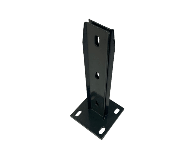 Platine pour poteau à clips RAL7016 – Image 1