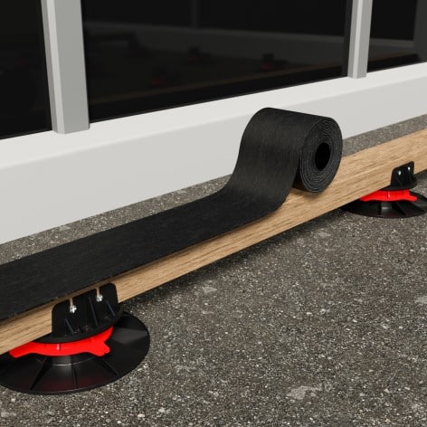 Bande goudronnée de protection de lambourde