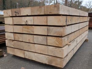 Traverse paysagère en chêne 100x200 mm en 2 m – Image 2