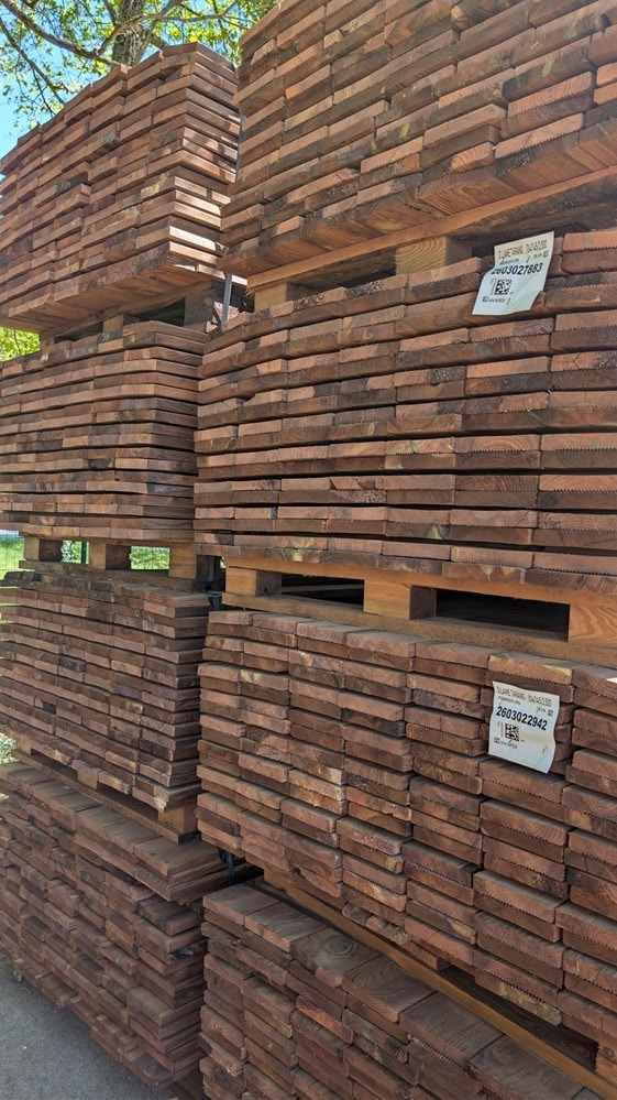 Lame de Terrasse Autoclave 24x145 mm en 2,50 m - Marron