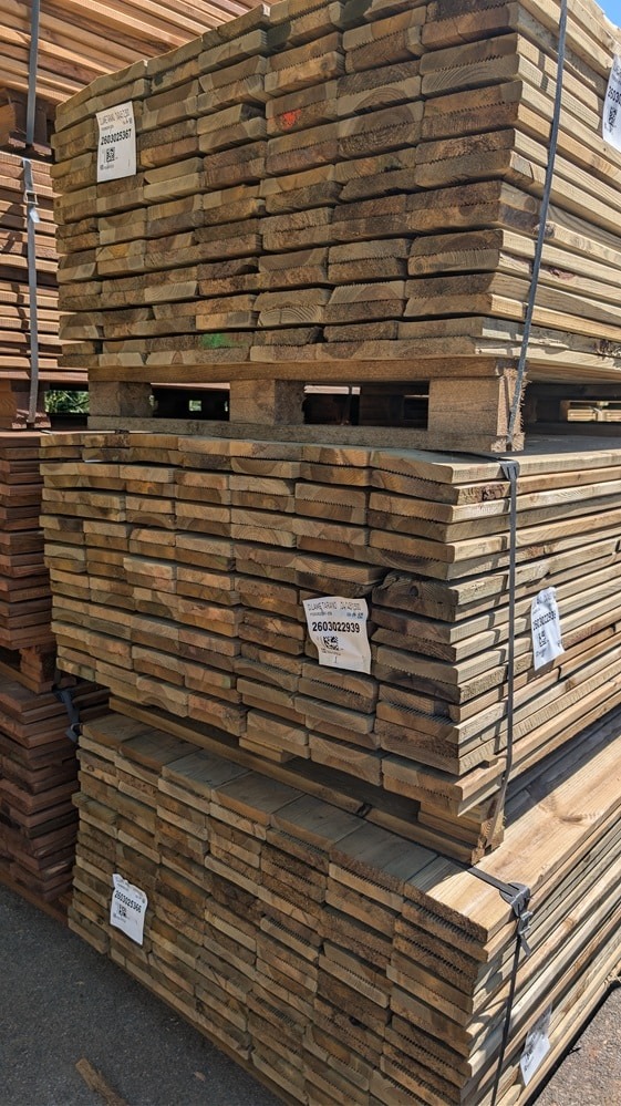 Lame de Terrasse Autoclave 24x145 mm en 2,50 m - Vert